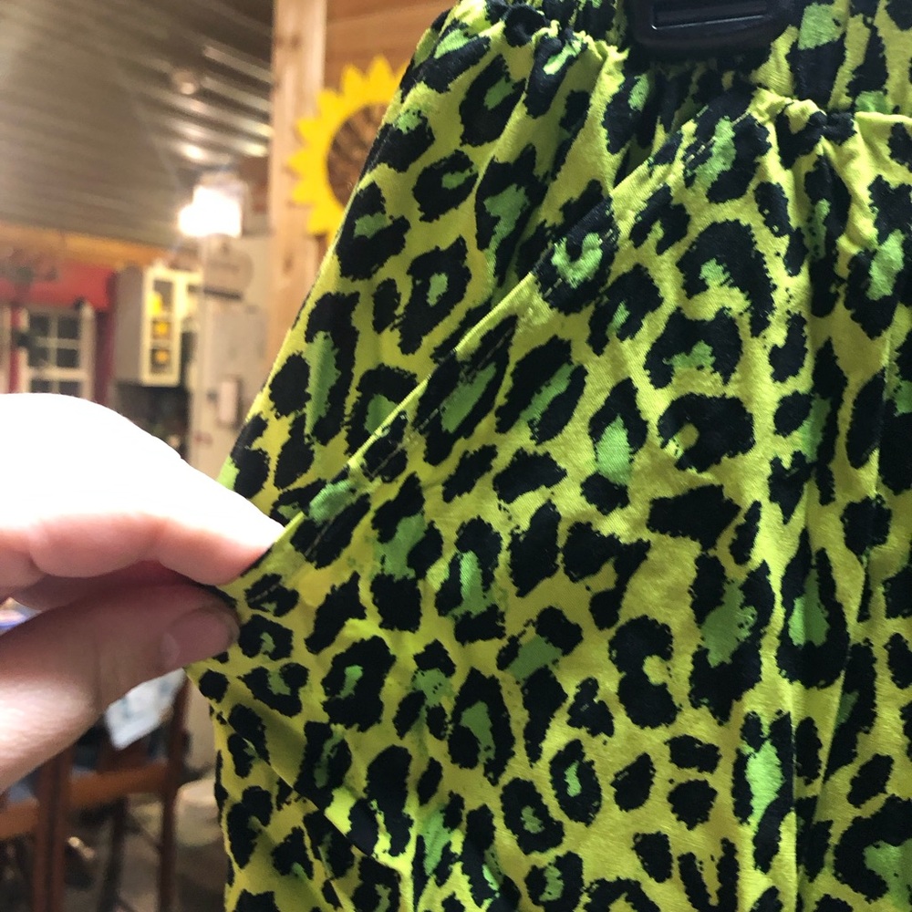 Green Leopard Print cover up and bottoms - Picture 3 of 5